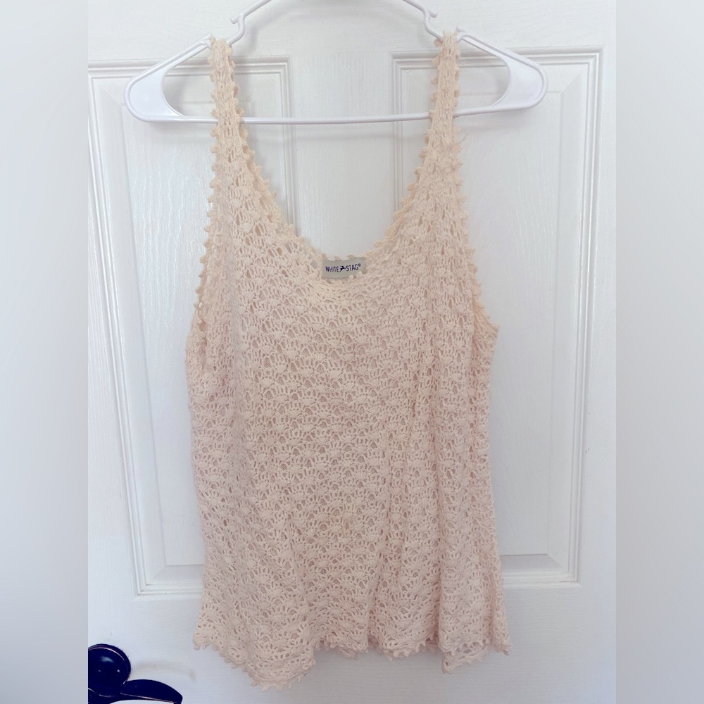 White Stag Crochet Tanktop
